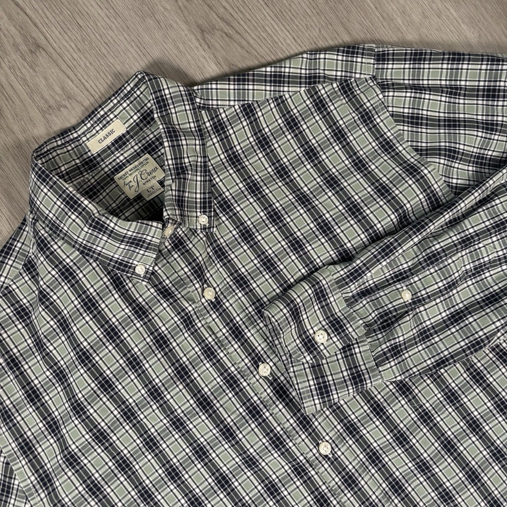 J.CREW Men's Plaid Button Down Long Sleeve Cotton Shirt LT